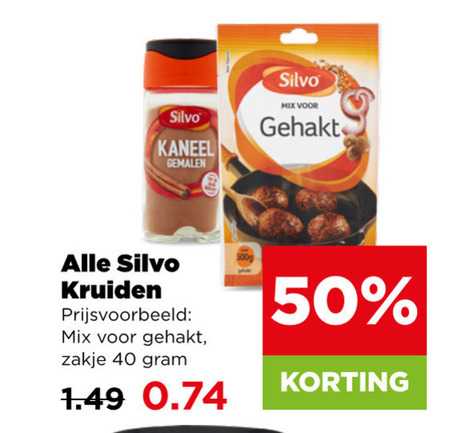 Silvo   kruiden folder aanbieding bij  Plus - details