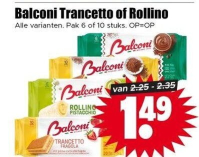 Balconi   koek folder aanbieding bij  Dirk - details