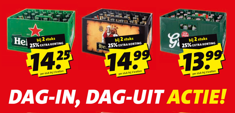 grolsch hertog jan heineken krat bier 2 25 stuks stuk kratten dag folder aanbieding bij Boni Hertog Jan krat bier folder aanbieding bij Boni - details
