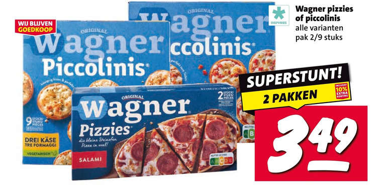 Wagner   diepvriespizza folder aanbieding bij  Nettorama - details