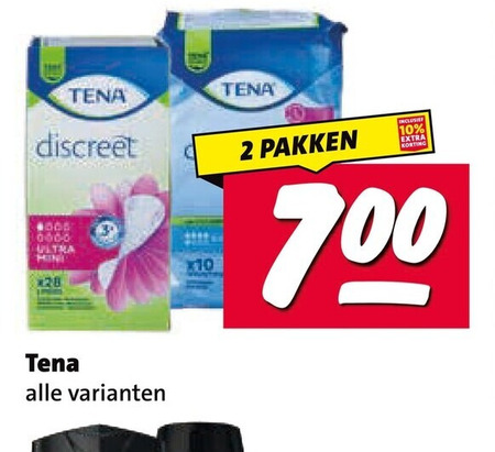 Tena Lady   incontinentieverband folder aanbieding bij  Nettorama - details