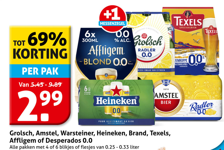 Warsteiner   alcoholvrij bier, blikje bier folder aanbieding bij  Hoogvliet - details
