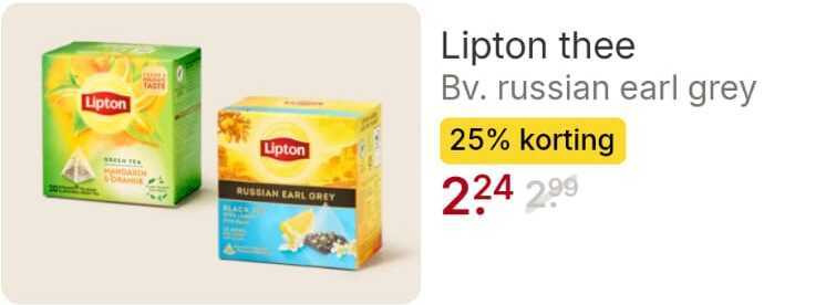 Lipton   thee folder aanbieding bij  Picnic - details
