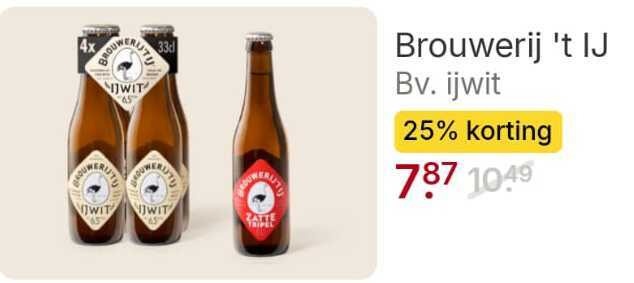 brouwerij t ij speciaalbieren 25 4x wit folder aanbieding bij Picnic Brouwerij t IJ speciaalbier folder aanbieding bij Picnic - details