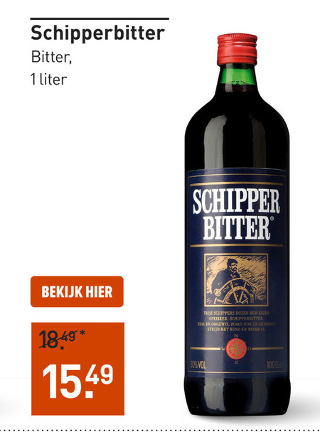 Schipperbitter   kruidenbitter folder aanbieding bij  Gall&nbsp;&&nbsp;Gall - details