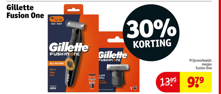 Gillette   scheermesjes folder aanbieding bij  Kruidvat - details