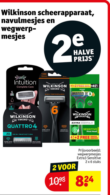 Wilkinson   dames handscheerapparaat, dames scheermesje folder aanbieding bij  Kruidvat - details