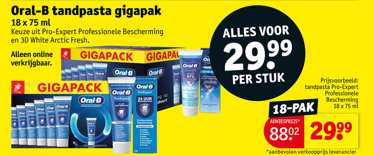 Oral-B   tandpasta folder aanbieding bij  Kruidvat - details