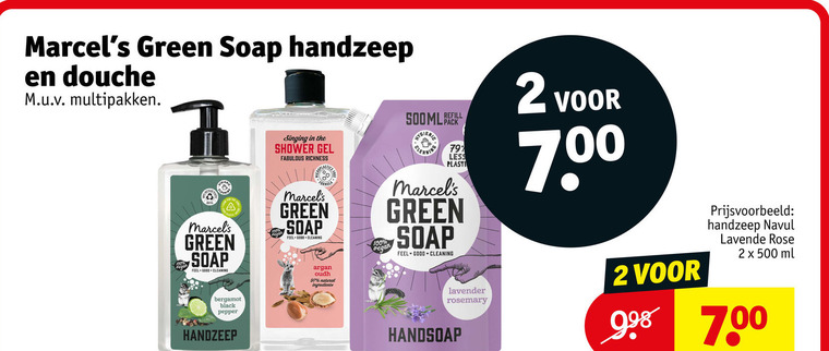 Marcels Green Soap   douchegel, handzeep folder aanbieding bij  Kruidvat - details