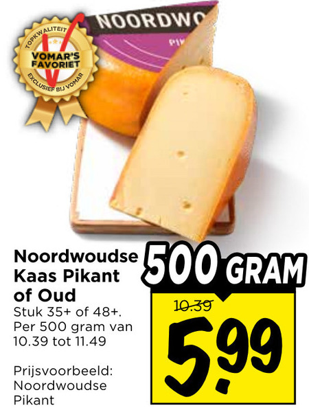 Noordwoudse   kaas folder aanbieding bij  Vomar - details