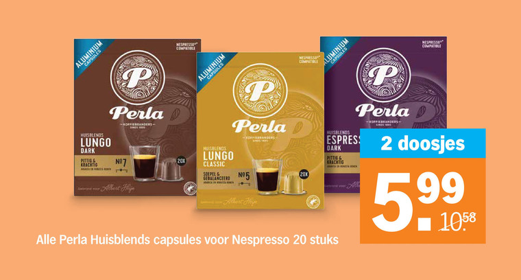 perla koffiecups folder aanbieding bij Albert Heijn Perla koffiecups folder aanbieding bij Albert Heijn - details