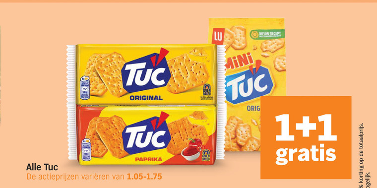 lu tuc zoutjes 1 7 22 original oven baked paprika mini recept orig varieeren folder aanbieding bij Albert Heijn Lu Tuc zoutje folder aanbieding bij Albert Heijn - details