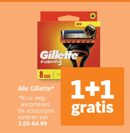 Gillette   scheergel, scheermesjes folder aanbieding bij  Albert&nbsp;Heijn - details