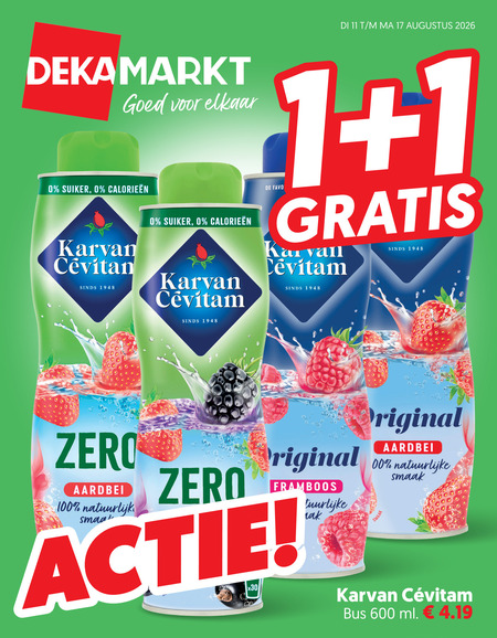 Karvan Cevitam   limonadesiroop folder aanbieding bij  Dekamarkt - details