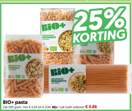 Bio Plus   pasta folder aanbieding bij  Dekamarkt - details