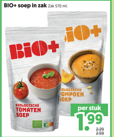 Bio Plus   soep folder aanbieding bij  Dekamarkt - details