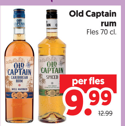 Old Captain   rum folder aanbieding bij  Dekamarkt - details
