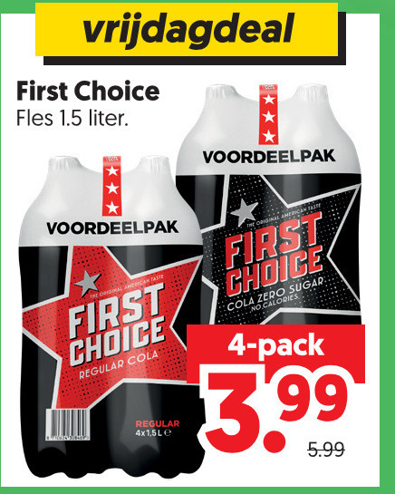 First Choice   cola folder aanbieding bij  Dekamarkt - details