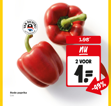 paprika 1 2 nederland rode folder aanbieding bij Jumbo