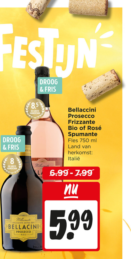 rode wijn rose 8 750 5 hamersma droog fris frizzante dry prosecco bio rosee spumante fles ml land la 99 folder aanbieding bij Jumbo
