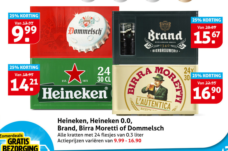heineken brand dommelsch birra moretti 0.0 krat bier 24 25 30 anno wylre bierbrouwerij 16 90 ricetta kratten liter varieeren folder aanbieding bij Hoogvliet Dommelsch krat bier folder aanbieding bij Hoogvliet - details