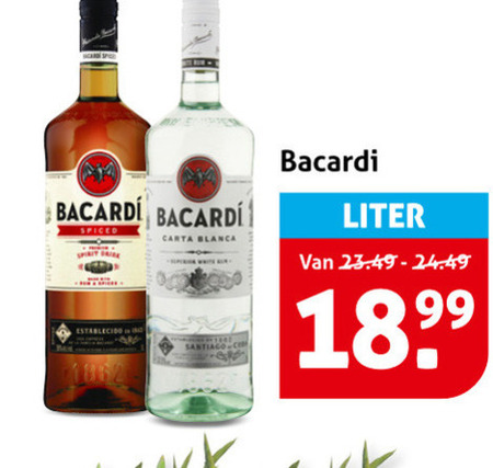 Bacardi   rum folder aanbieding bij  Hoogvliet - details