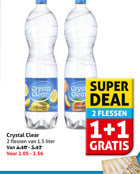 Crystal Clear   fruitdrank folder aanbieding bij  Hoogvliet - details