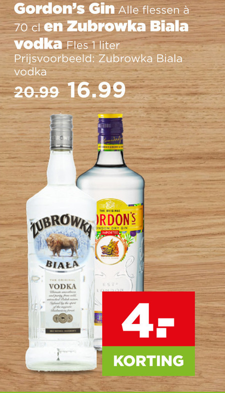 gordons gin wodka 1 4 flessen vodka fles liter imported by folder aanbieding bij Plus Gordons gin, wodka folder aanbieding bij Plus - details