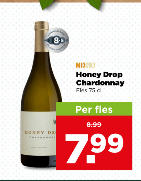 witte wijn nix18 honey drop chardonnay fles dr south africa folder aanbieding bij Plus