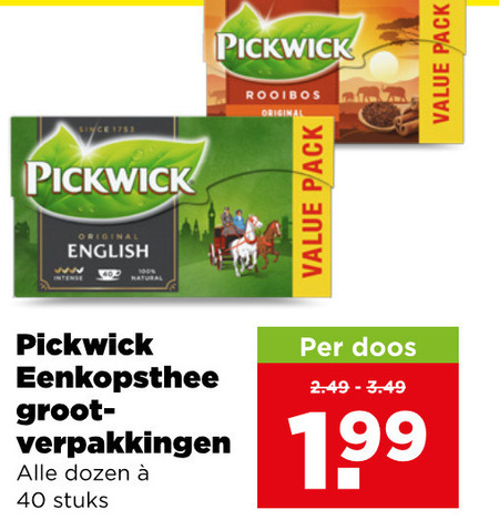 Pickwick   thee folder aanbieding bij  Plus - details