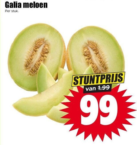 meloen 99 galia stuk folder aanbieding bij Dirk