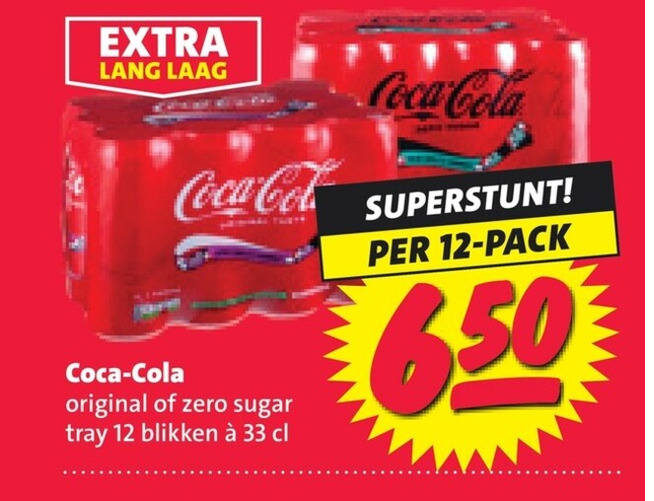 coca-cola cola 12 33 lang laag coca original zero sugar tray blikken pack folder aanbieding bij Nettorama Coca-Cola cola folder aanbieding bij Nettorama - details
