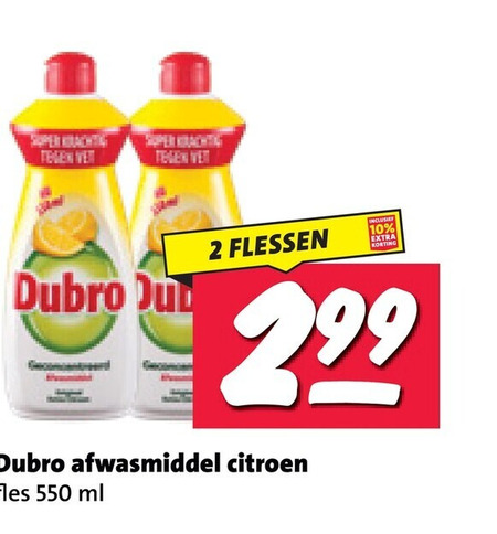 dubro afwasmiddel 2 10 super du flessen citroen fles ml folder aanbieding bij Nettorama Dubro afwasmiddel folder aanbieding bij Nettorama - details