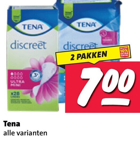 Tena Lady   incontinentieverband folder aanbieding bij  Nettorama - details