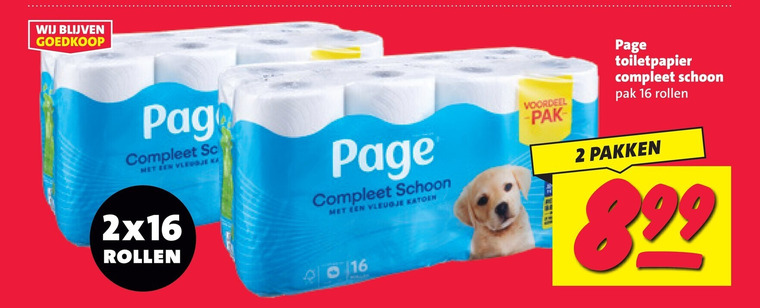 page toiletpapier 2 16 rollen schoon vleugje katoen voordeel pak pakken folder aanbieding bij Nettorama Page toiletpapier folder aanbieding bij Nettorama - details