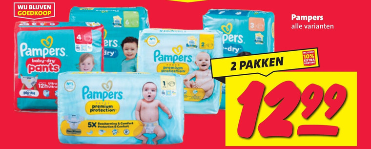pampers luiers luierbroekjes 2 10 baby dry pants fi premium protection comfort b pers pakken folder aanbieding bij Nettorama Pampers luiers, luierbroekjes folder aanbieding bij Nettorama - details