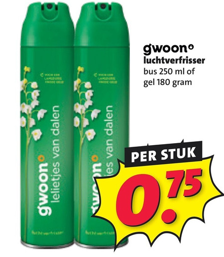 gwoon luchtverfrisser 180 250 lelietjes dalen bus ml gel stuk folder aanbieding bij Nettorama Gwoon luchtverfrisser folder aanbieding bij Nettorama - details