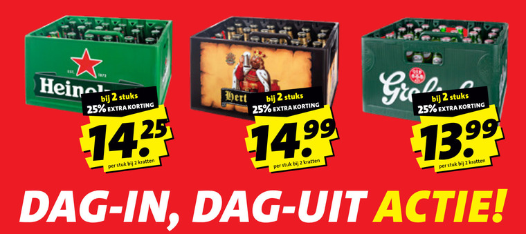 heineken hertog jan grolsch krat bier 2 25 reine stuks stuk kratten hert 14 99 dag folder aanbieding bij Boni Hertog Jan krat bier folder aanbieding bij Boni - details