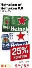 heineken 0.0 blikjes bier 7 25 blik nek 00 folder aanbieding bij Coop Heineken blikje bier folder aanbieding bij Coop - details