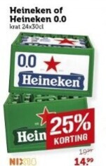 heineken 0.0 krat bier 25 1989 24x30cl folder aanbieding bij Coop Heineken 0.0 krat bier folder aanbieding bij Coop - details