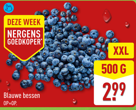 blauwe bessen 500 week goedkoper xxl folder aanbieding bij Aldi