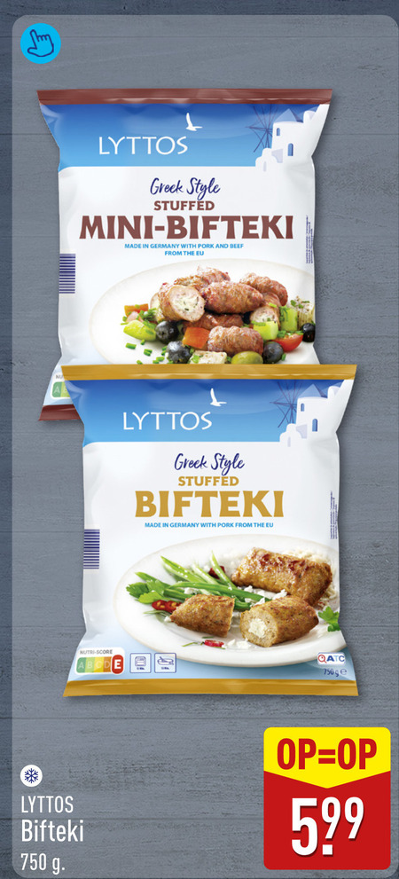 gehaktballetjes 750 style mini bifteki germany with and beef from nutri score ge folder aanbieding bij Aldi