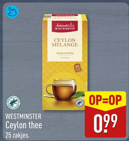 westminster thee 25 ceylon melange kruidig zwarte people nature zakjes folder aanbieding bij Aldi Westminster thee folder aanbieding bij Aldi - details