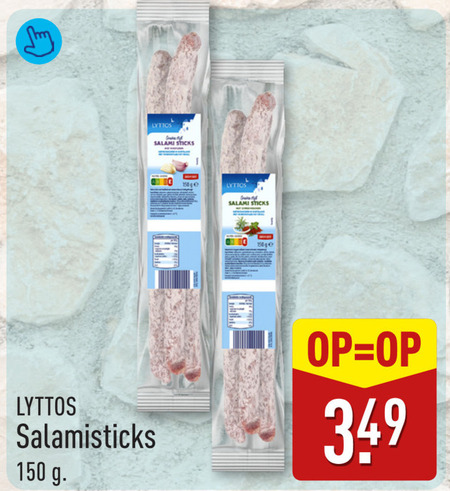 salami 150 sticks ge salamisticks folder aanbieding bij Aldi