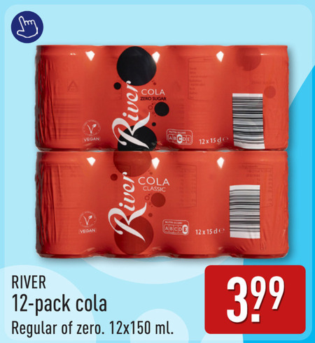 river cola 12 15 la classic score pack regular zero ml folder aanbieding bij Aldi River cola folder aanbieding bij Aldi - details