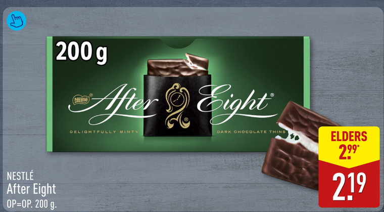 After Eight   chocolade folder aanbieding bij  Aldi - details