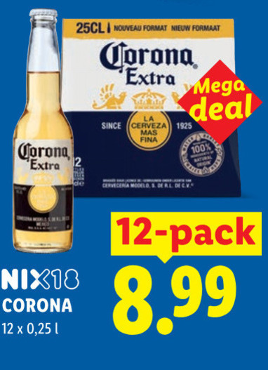 corona speciaalbieren 2 12 100 nouveau format formaat la since cerveza mega deal cerveceria nix18 25 pack folder aanbieding bij Lidl Corona speciaalbier folder aanbieding bij Lidl - details