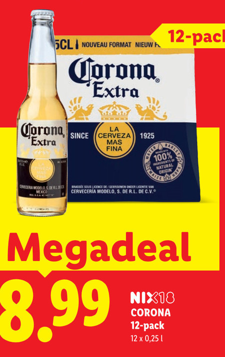 corona speciaalbieren 12 100 nouveau format la since cerveza pack ingredients natural origin maize cerveceria mexico licentie megadeal 25 folder aanbieding bij Lidl Corona speciaalbier folder aanbieding bij Lidl - details