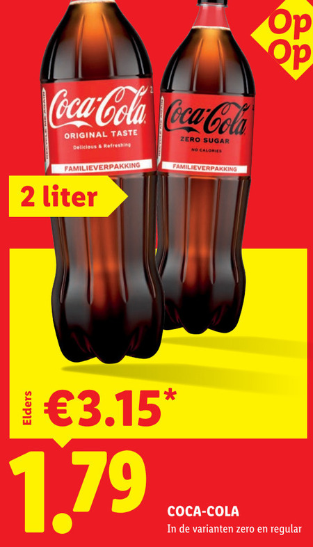 Coca-Cola   cola folder aanbieding bij  Lidl - details