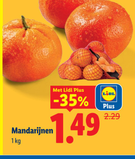 mandarijnen 1 folder aanbieding bij Lidl